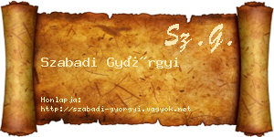 Szabadi Györgyi névjegykártya